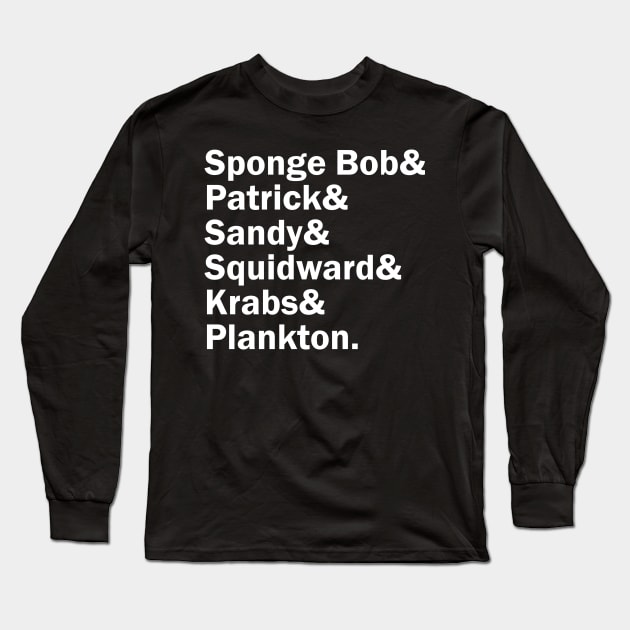 Funny Names x SpongeBob SquarePants (Sponge Bob, Patrick, Sandy, Squidward, Mr. Krabs, Plankton) Long Sleeve T-Shirt by muckychris